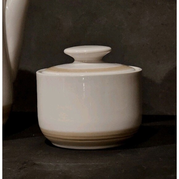 VINTAGE Impressions by Danielle Stoneware Coffee Pot Sugar Bowl Japan MCM EUC - Picture 3 of 10